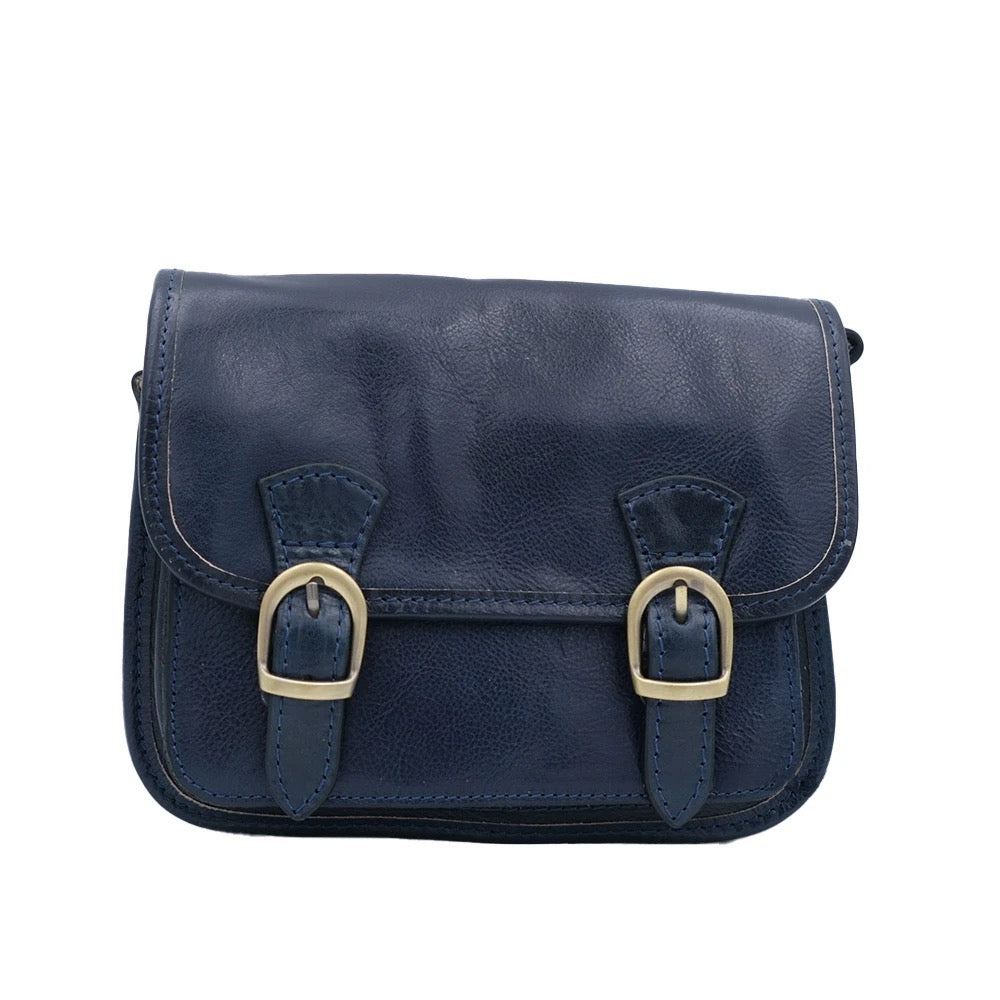 Handbag in genuine Buffered leather Made in Italy