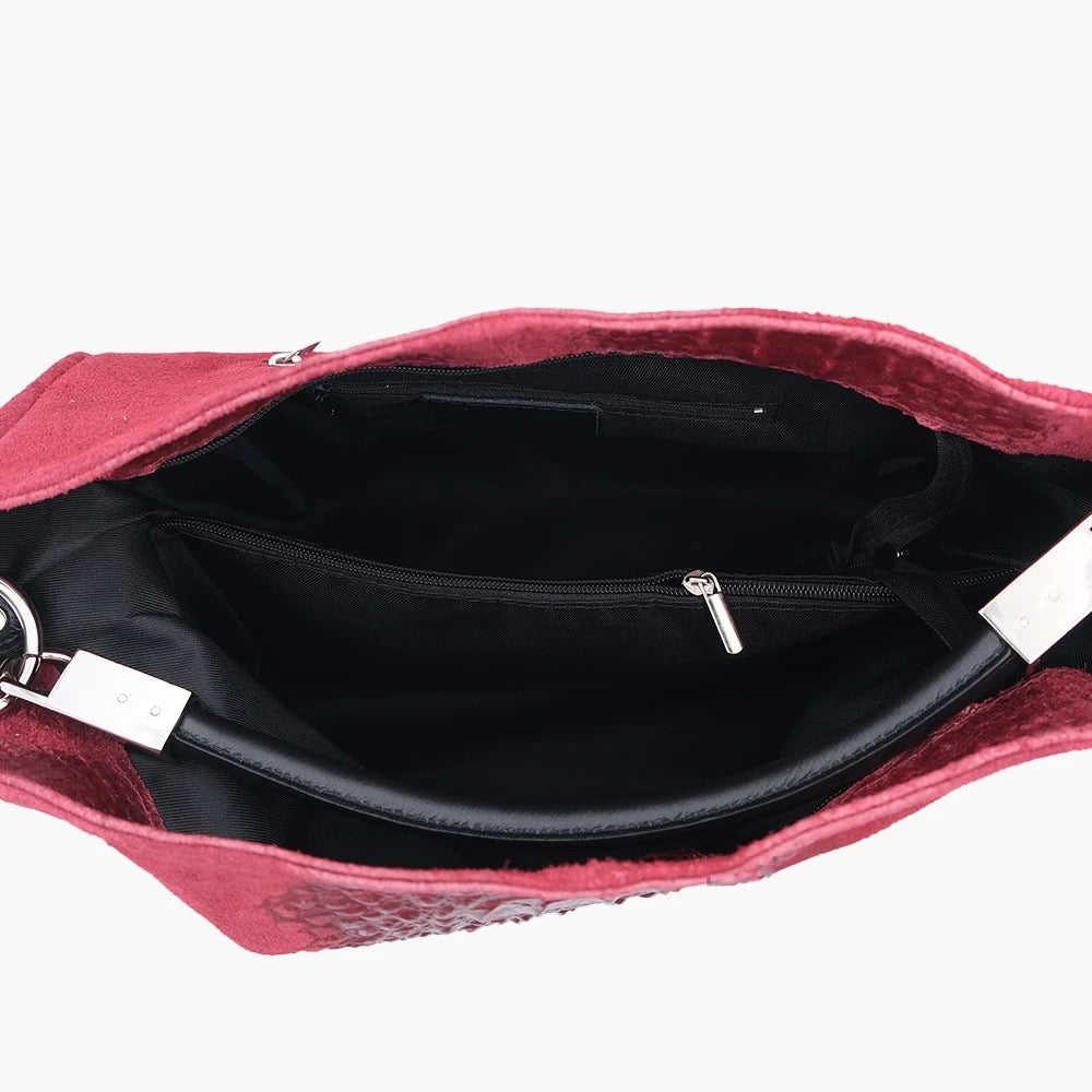 Shoulder Bag In Genuine Leather Made In Italy