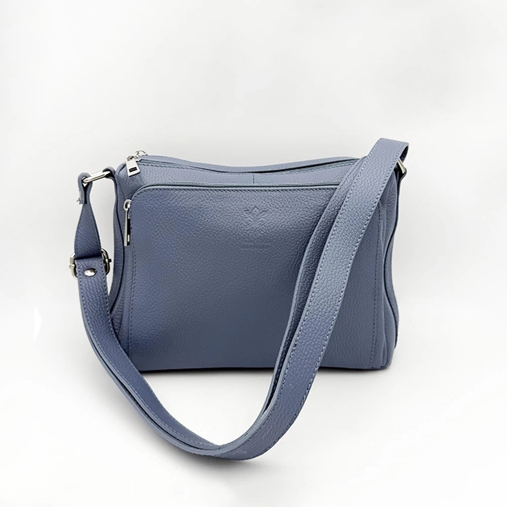 Shoulder Bag In Genuine Leather Made In Italy