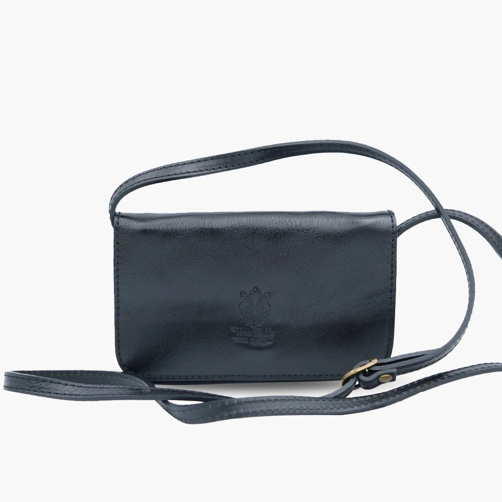 Messenger Bag In Genuine Leather Made In Italy