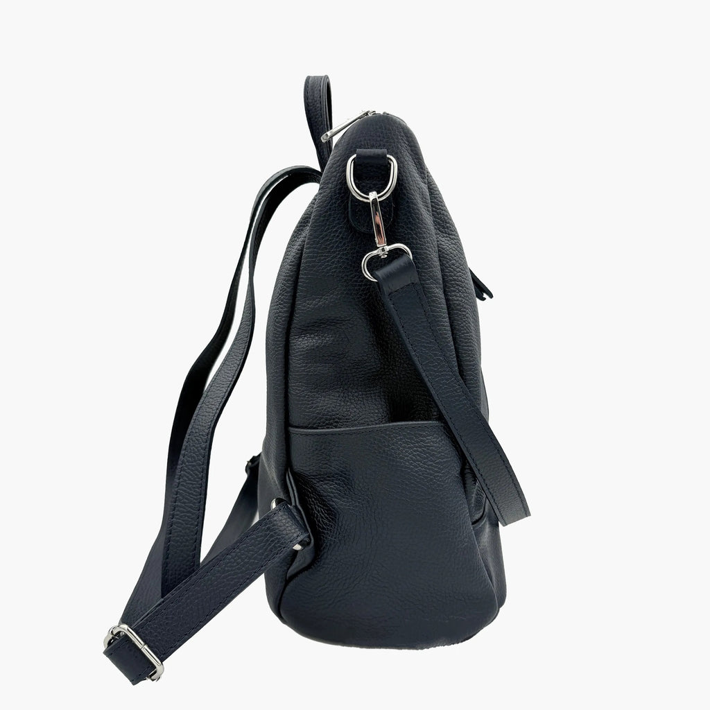 Backpack In Genuine Leather Made In Italy