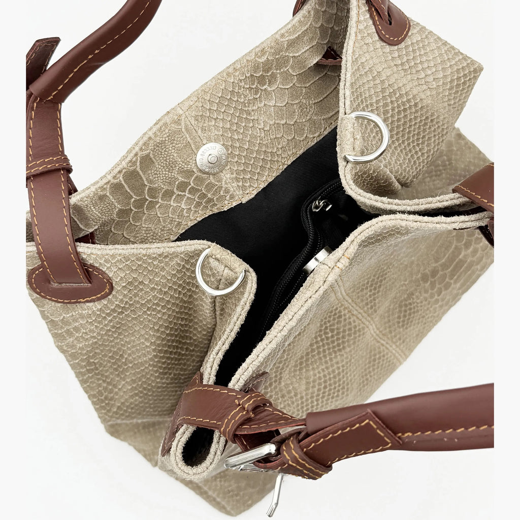 Shoulder Bag In Genuine Leather Made In Italy