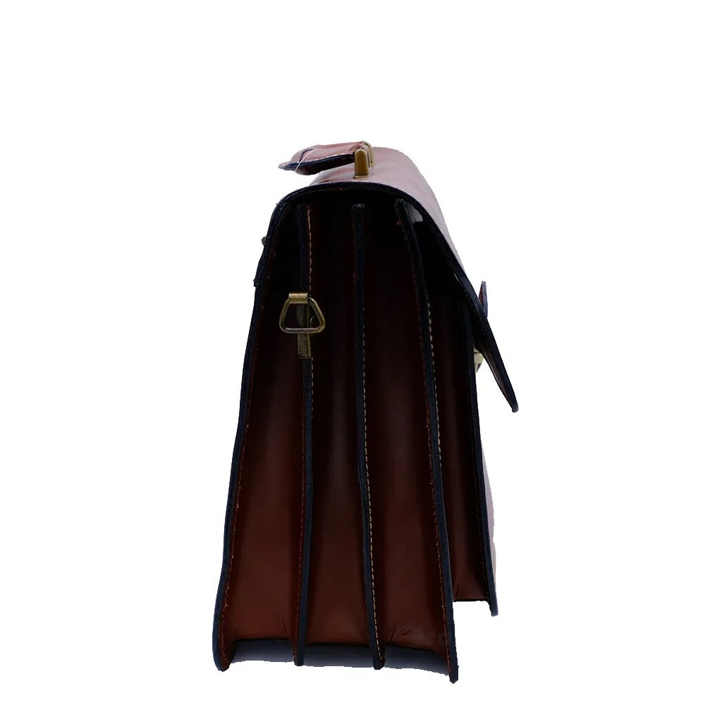 Made In Italy Genuine Leather Work Bag