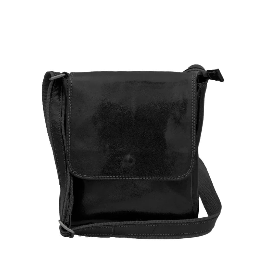 Genuine Leather Men's Shoulder Bag Made In Italy