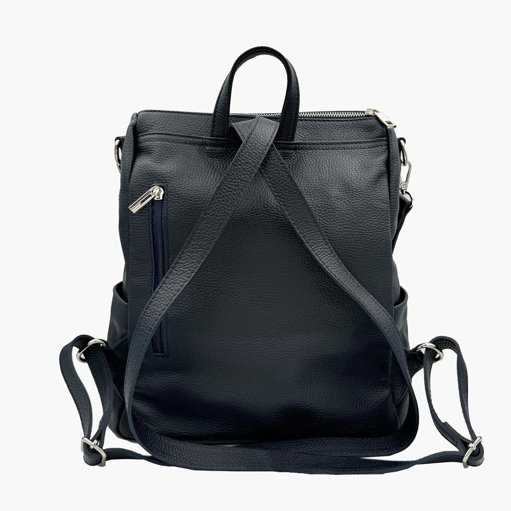 Backpack In Genuine Leather Made In Italy