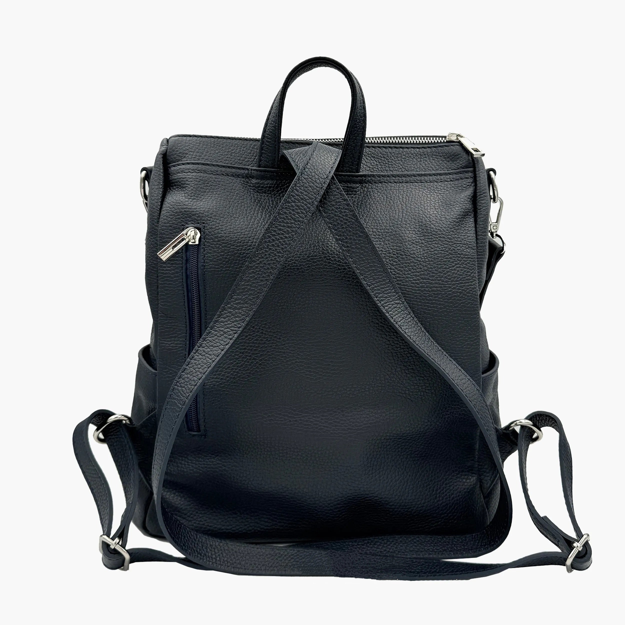 Backpack In Genuine Leather Made In Italy