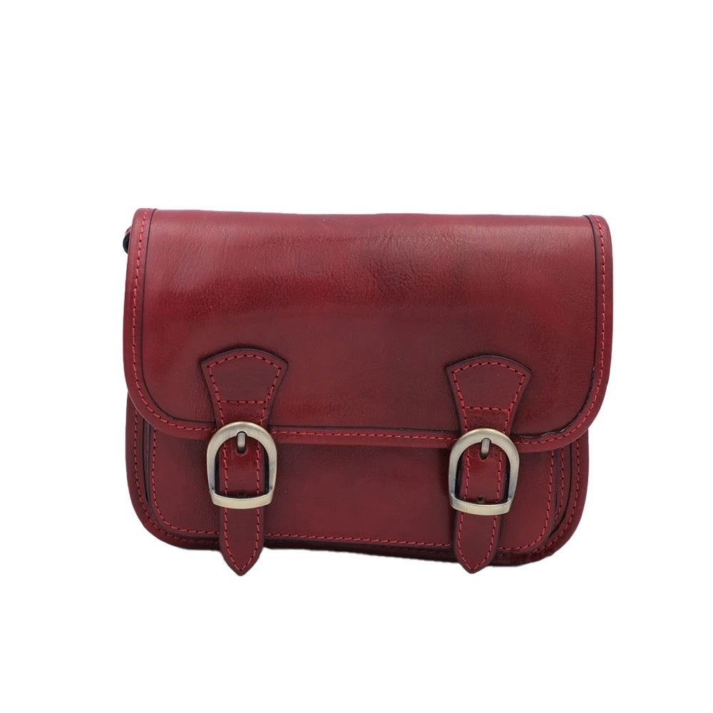 Handbag in genuine Buffered leather Made in Italy