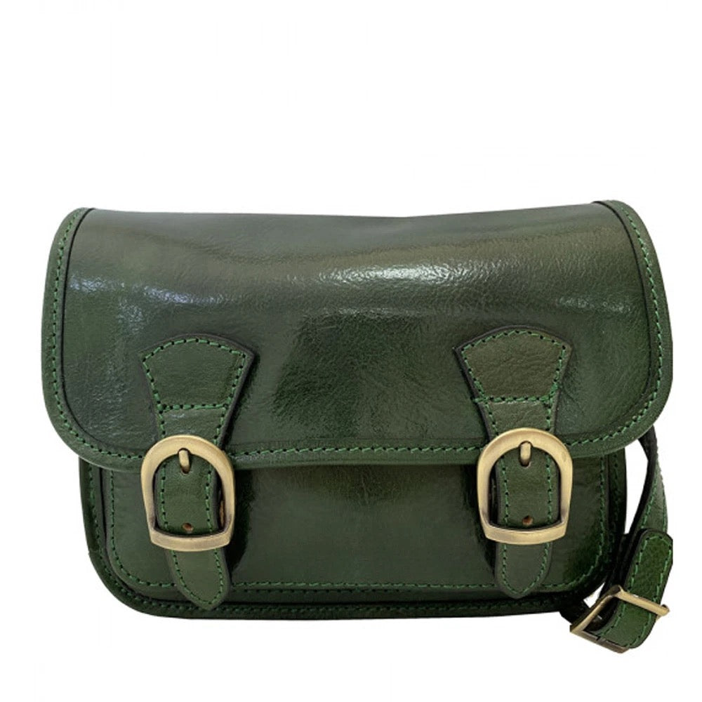 Handbag in genuine Buffered leather Made in Italy