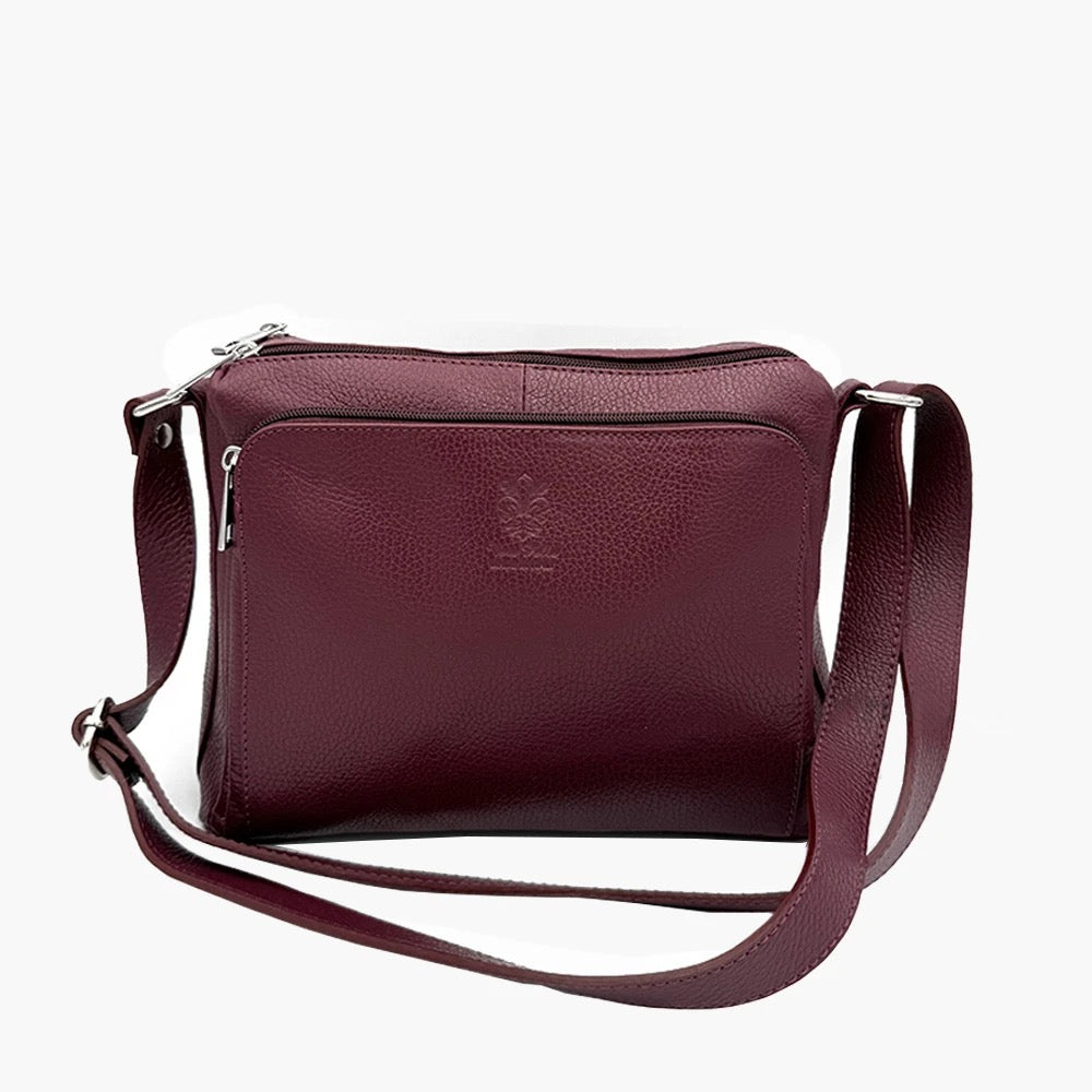 Shoulder Bag In Genuine Leather Made In Italy