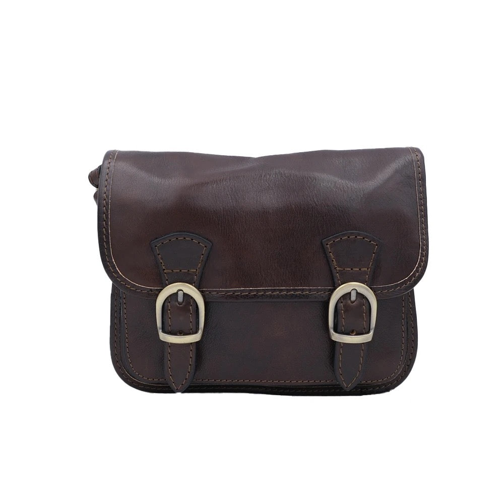 Handbag in genuine Buffered leather Made in Italy