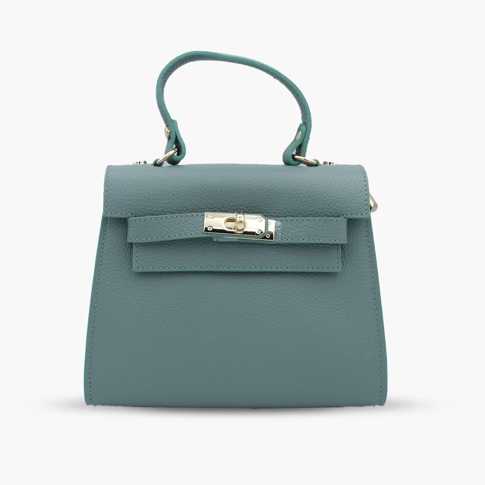 Handbag In Genuine Leather Made In Italy