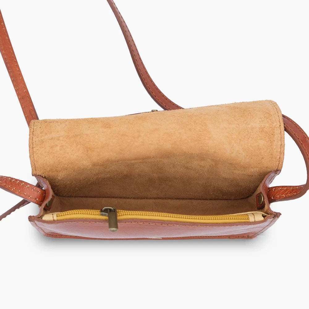 Messenger Bag In Genuine Leather Made In Italy