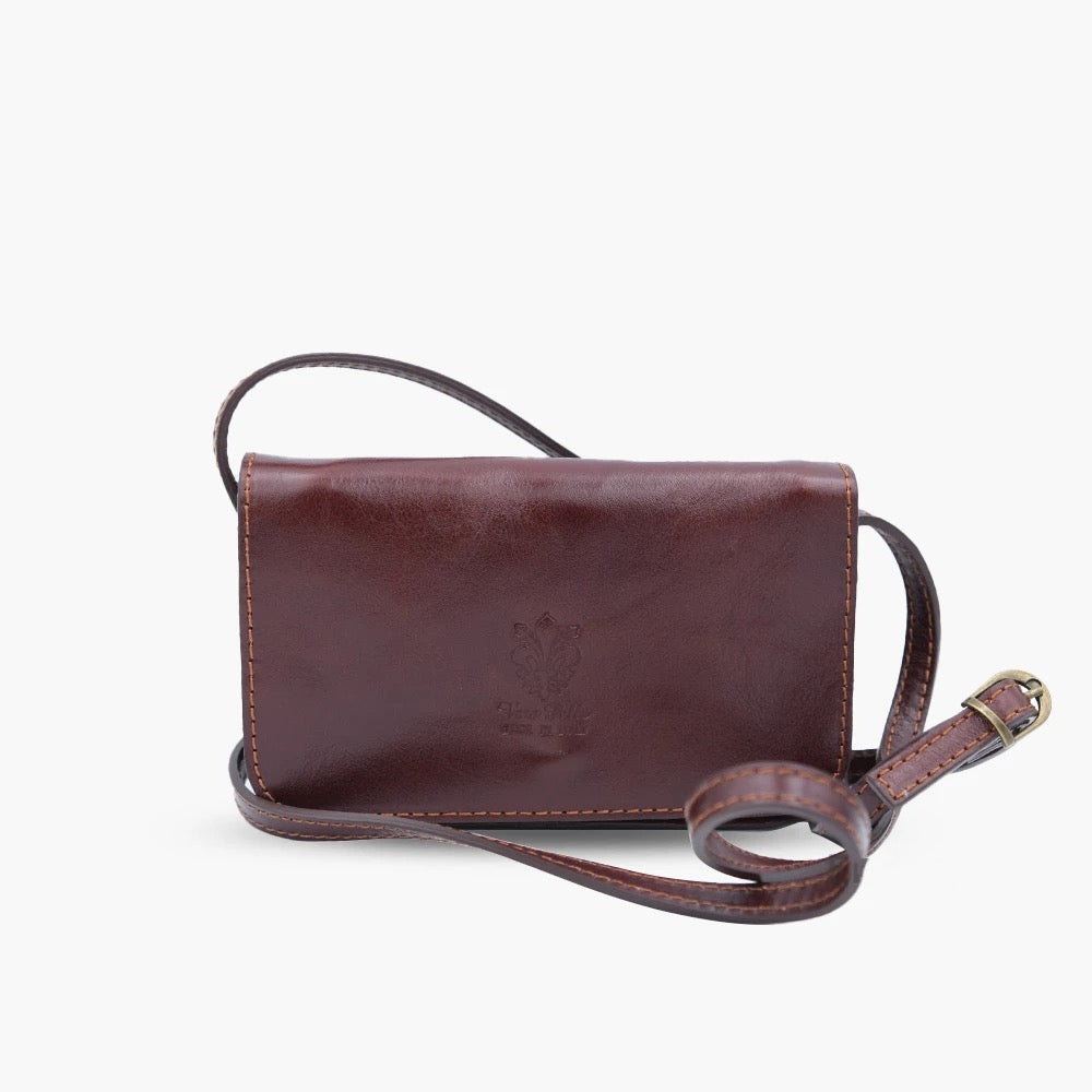 Messenger Bag In Genuine Leather Made In Italy