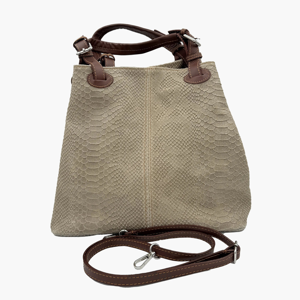 Shoulder Bag In Genuine Leather Made In Italy