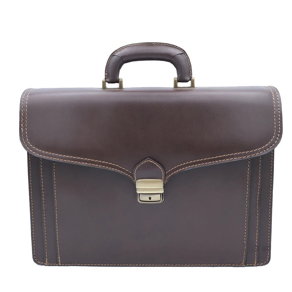 Made In Italy Genuine Leather Work Bag