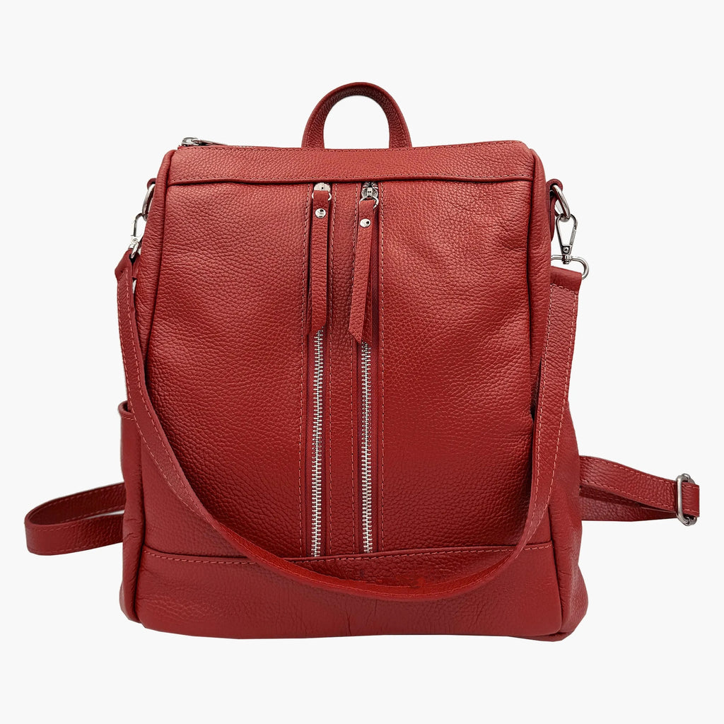 Backpack In Genuine Leather Made In Italy