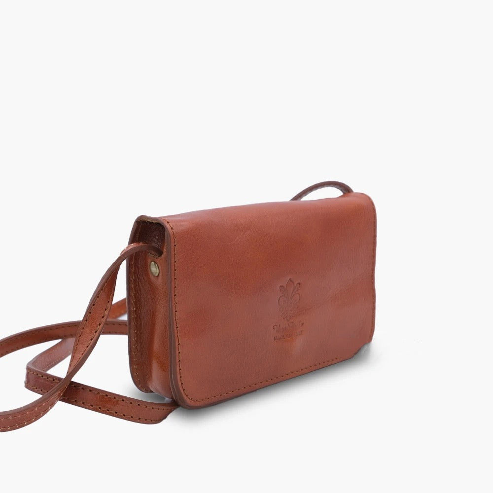 Messenger Bag In Genuine Leather Made In Italy