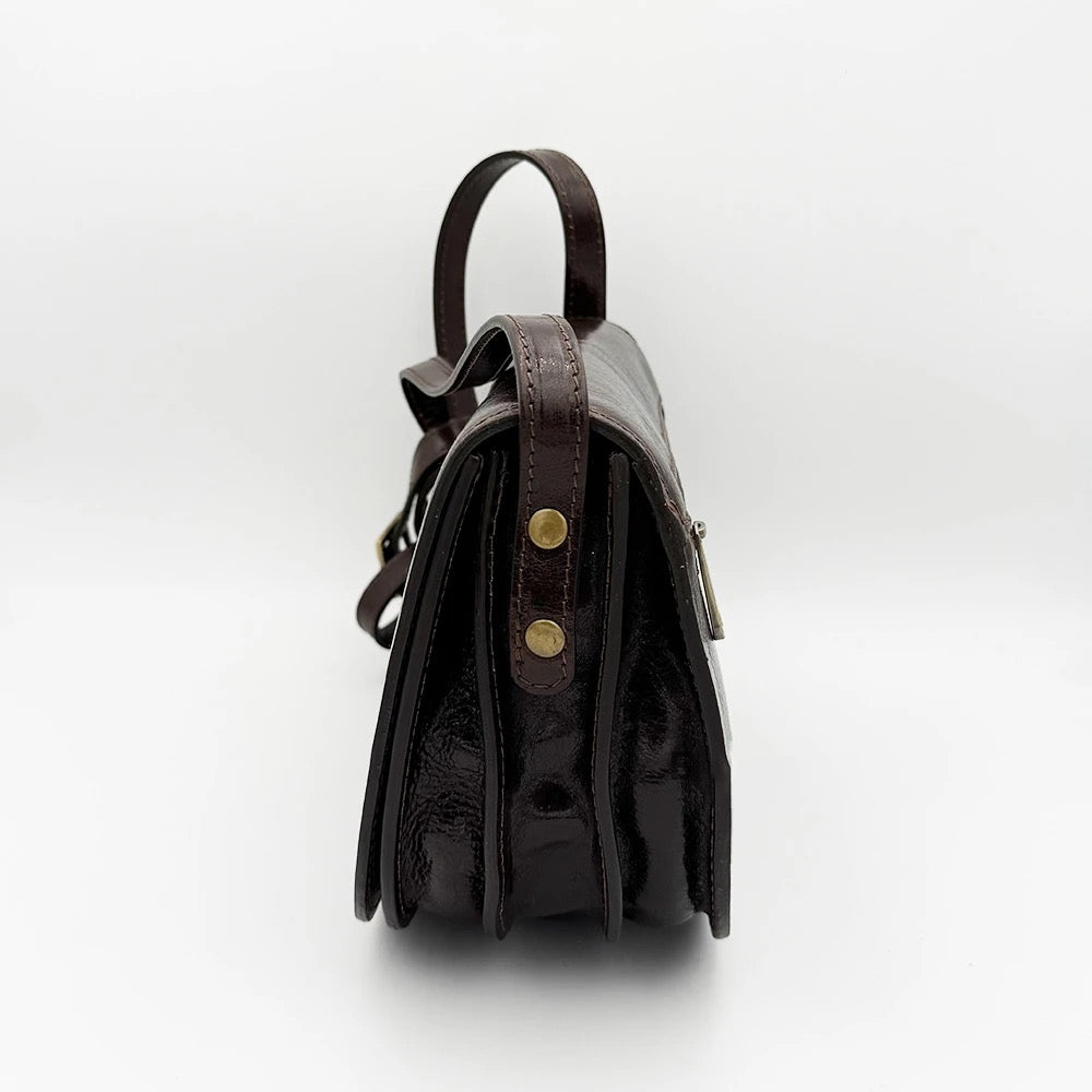 Messenger Bag In Genuine Leather Made In Italy