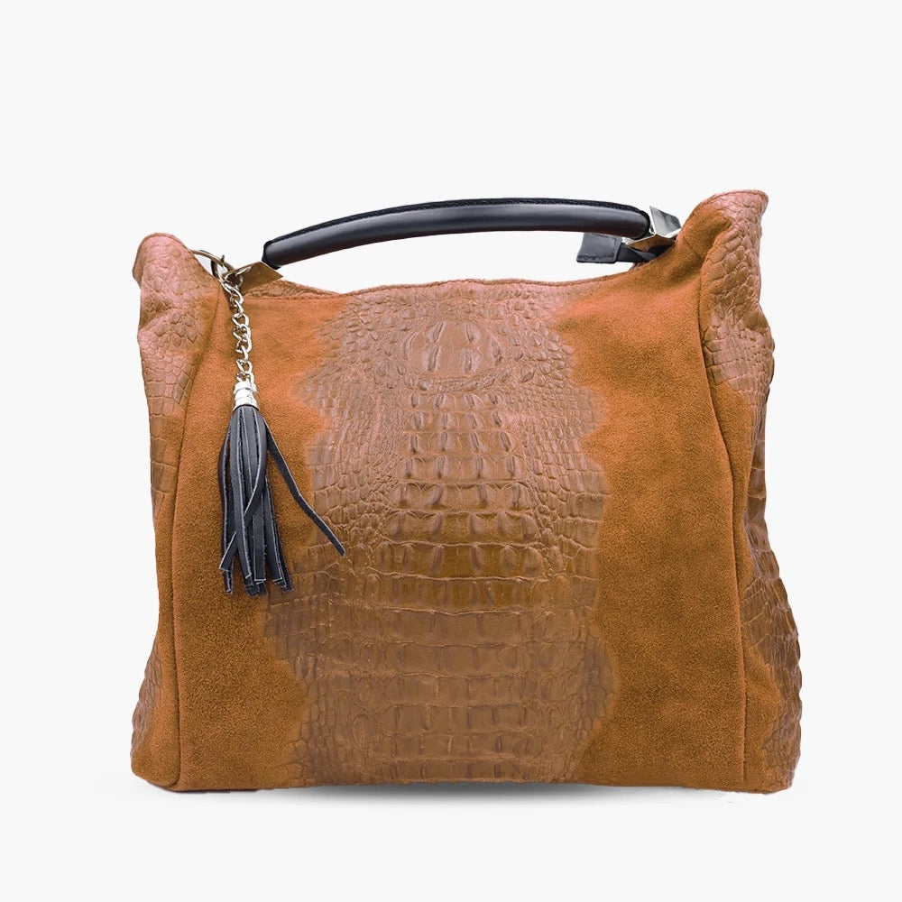 Shoulder Bag In Genuine Leather Made In Italy