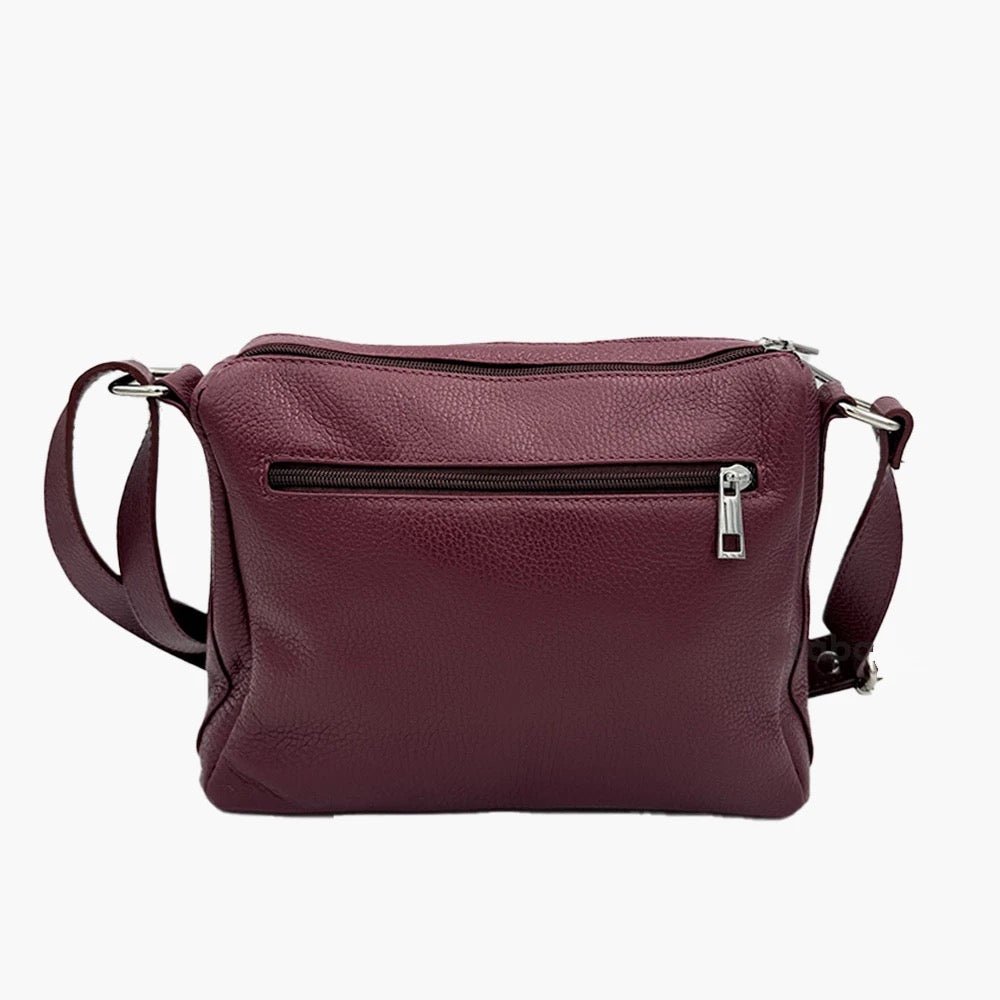 Shoulder Bag In Genuine Leather Made In Italy