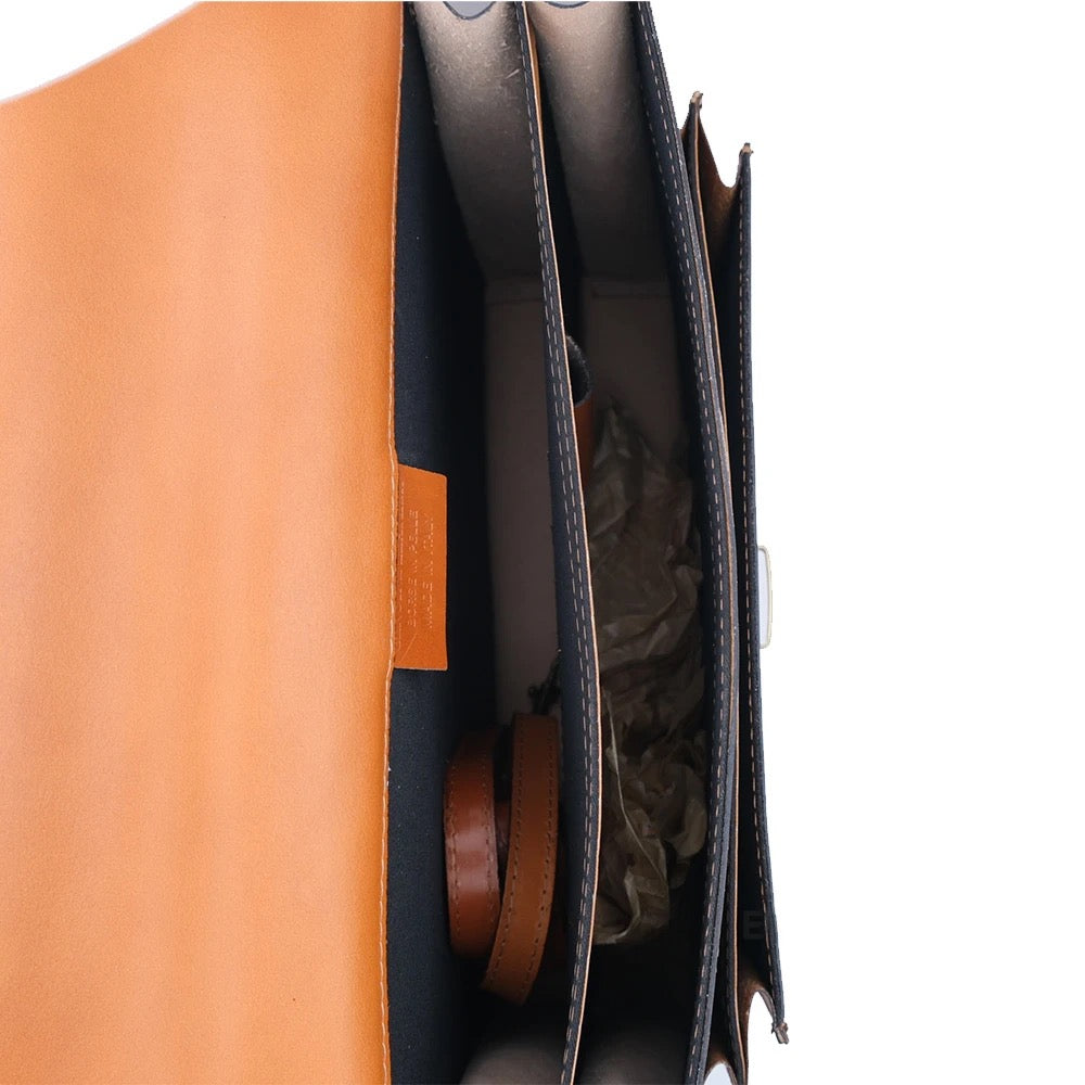 Made In Italy Genuine Leather Work Bag