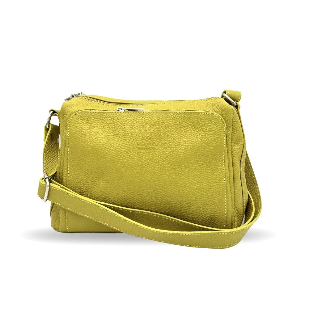 Shoulder Bag In Genuine Leather Made In Italy