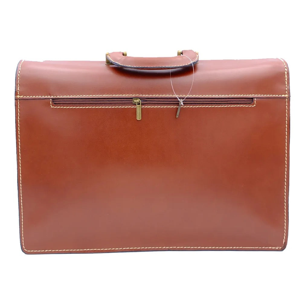 Made In Italy Genuine Leather Work Bag