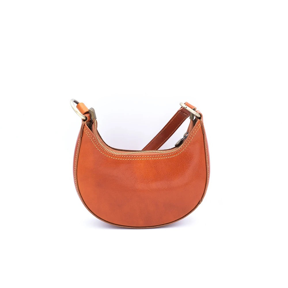 Shoulder Bag In Genuine Leather Made In Italy
