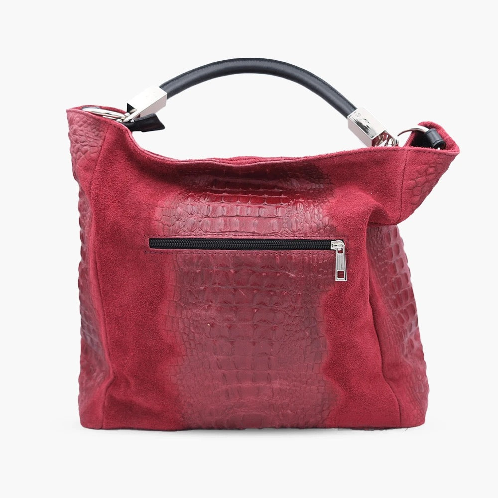 Shoulder Bag In Genuine Leather Made In Italy