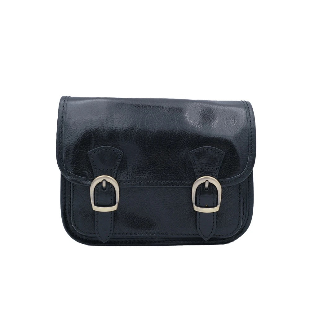 Handbag in genuine Buffered leather Made in Italy