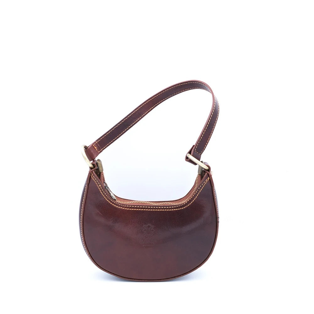 Shoulder Bag In Genuine Leather Made In Italy