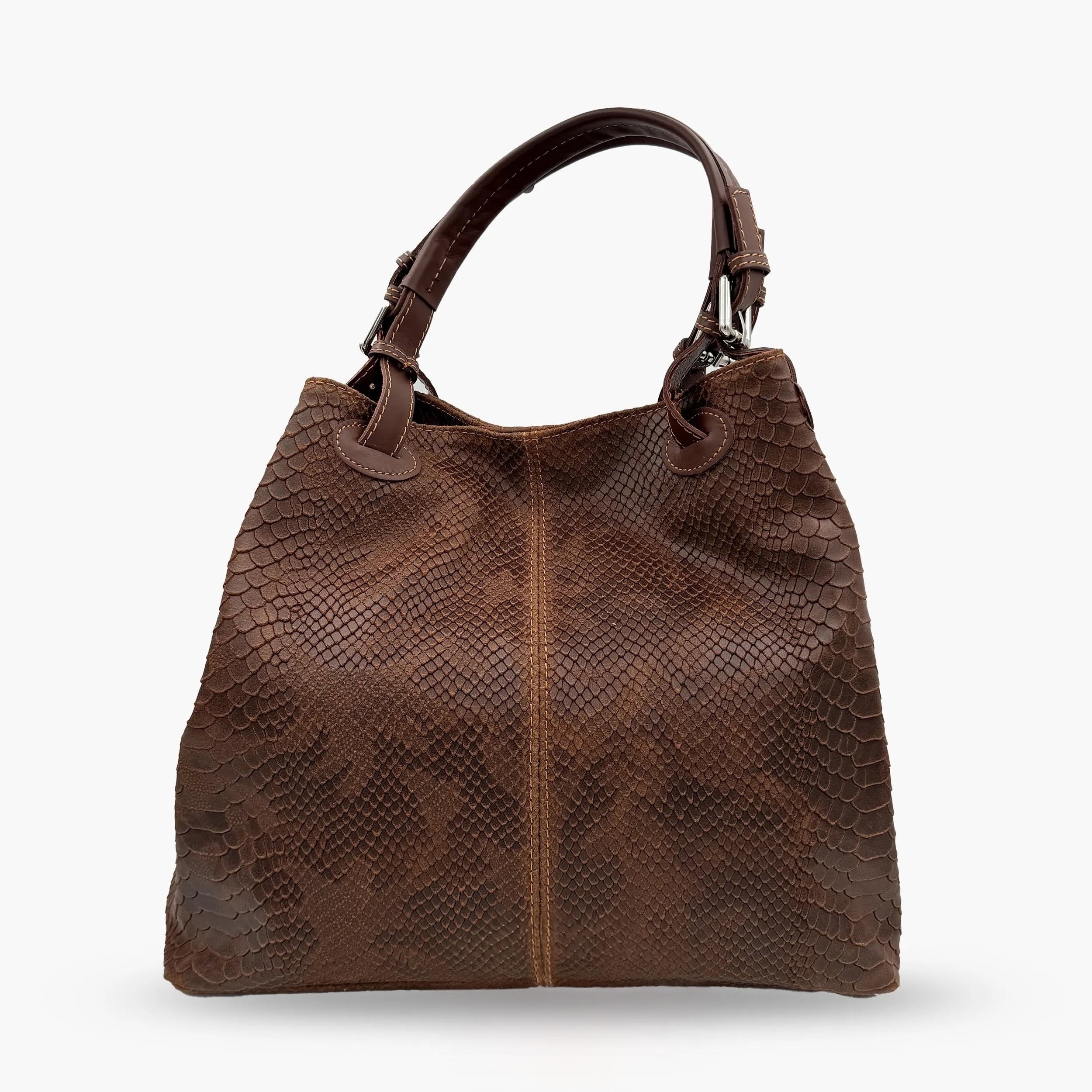 Shoulder Bag In Genuine Leather Made In Italy