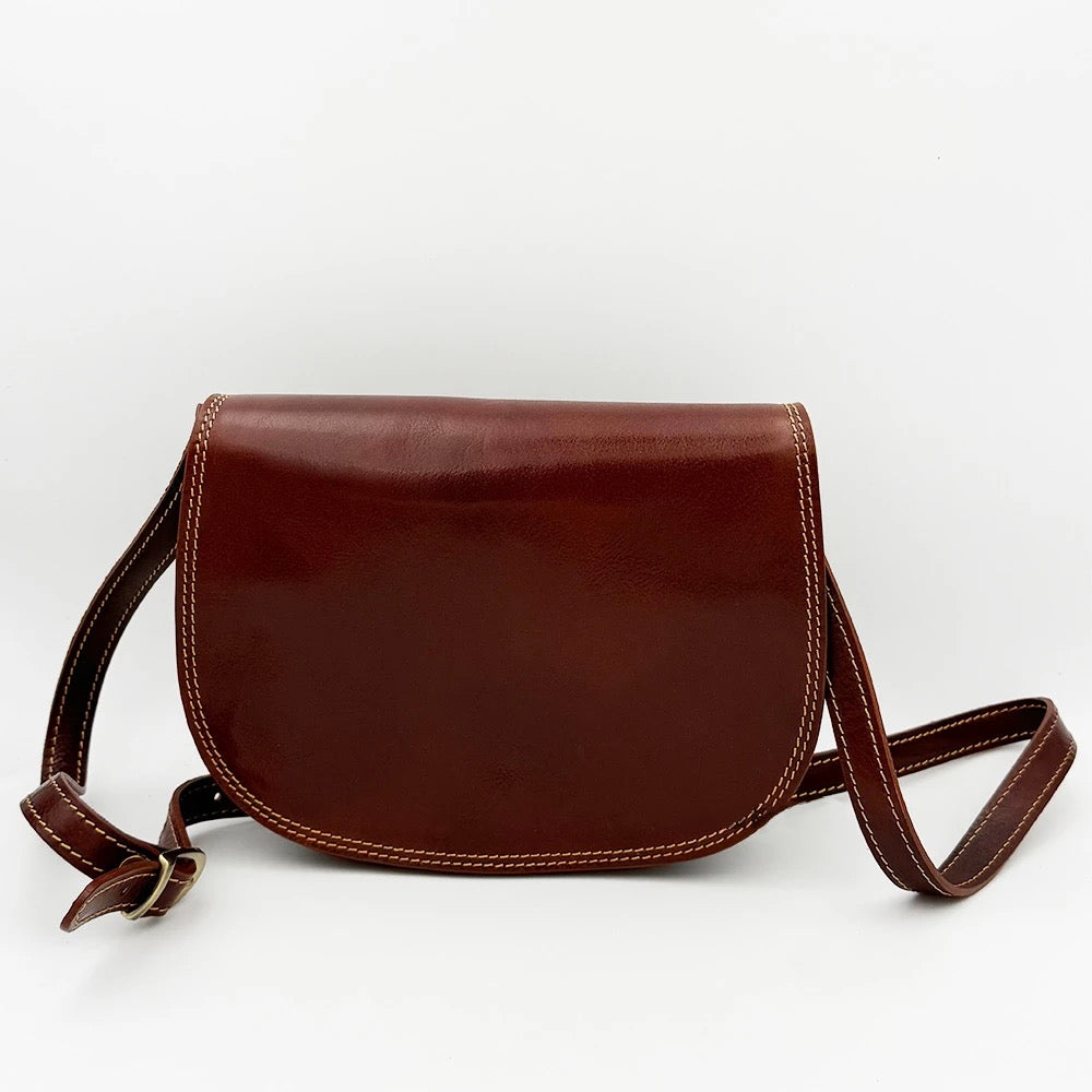Messenger Bag In Genuine Leather Made In Italy