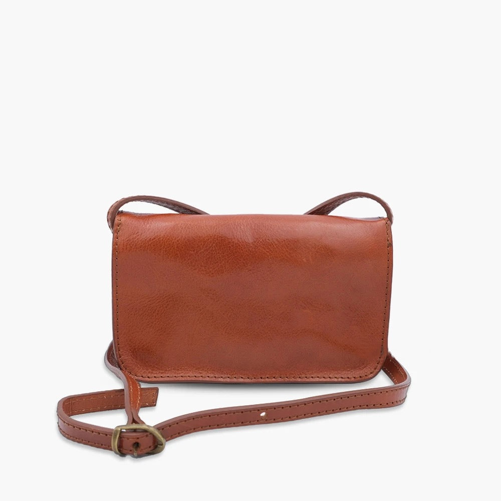 Messenger Bag In Genuine Leather Made In Italy