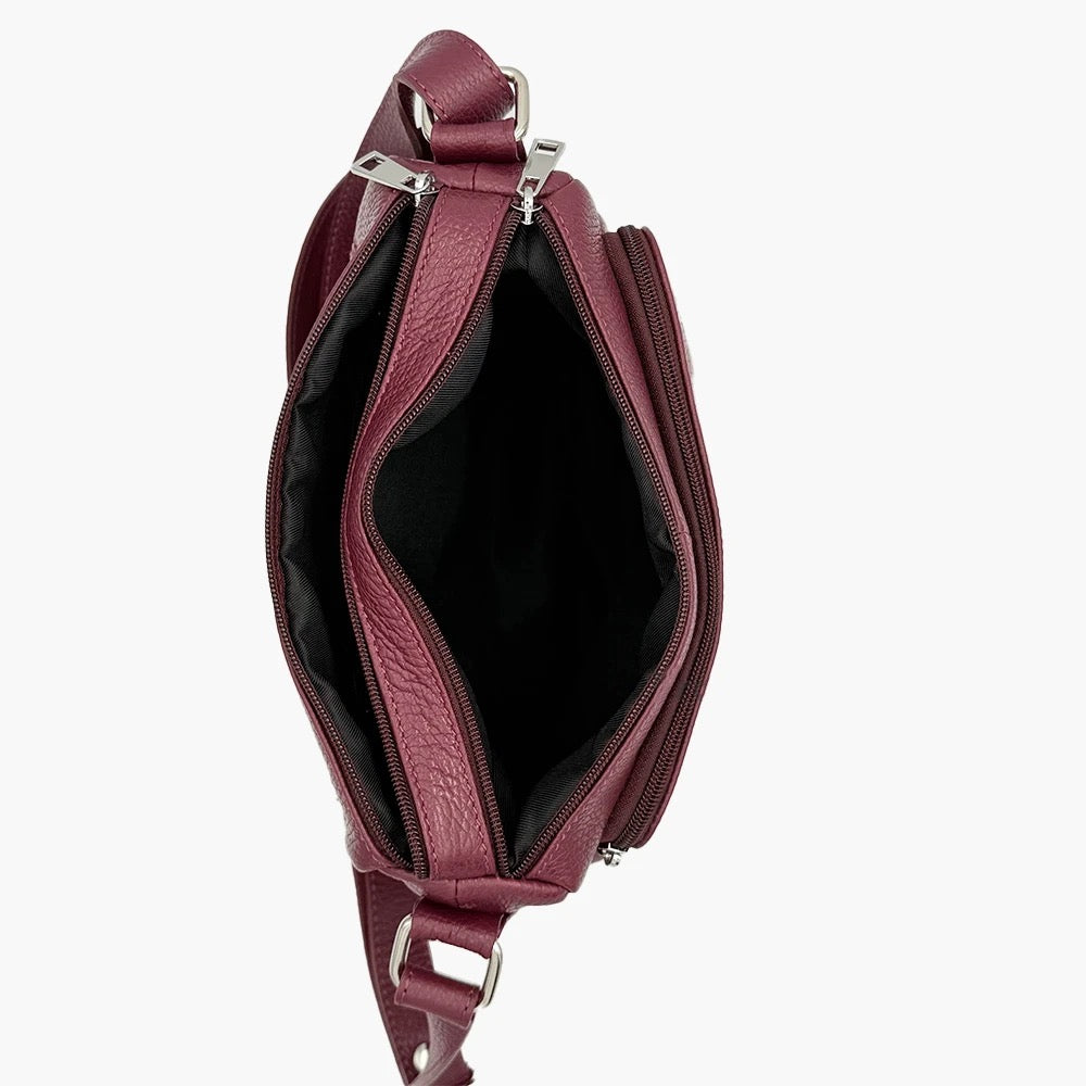 Shoulder Bag In Genuine Leather Made In Italy