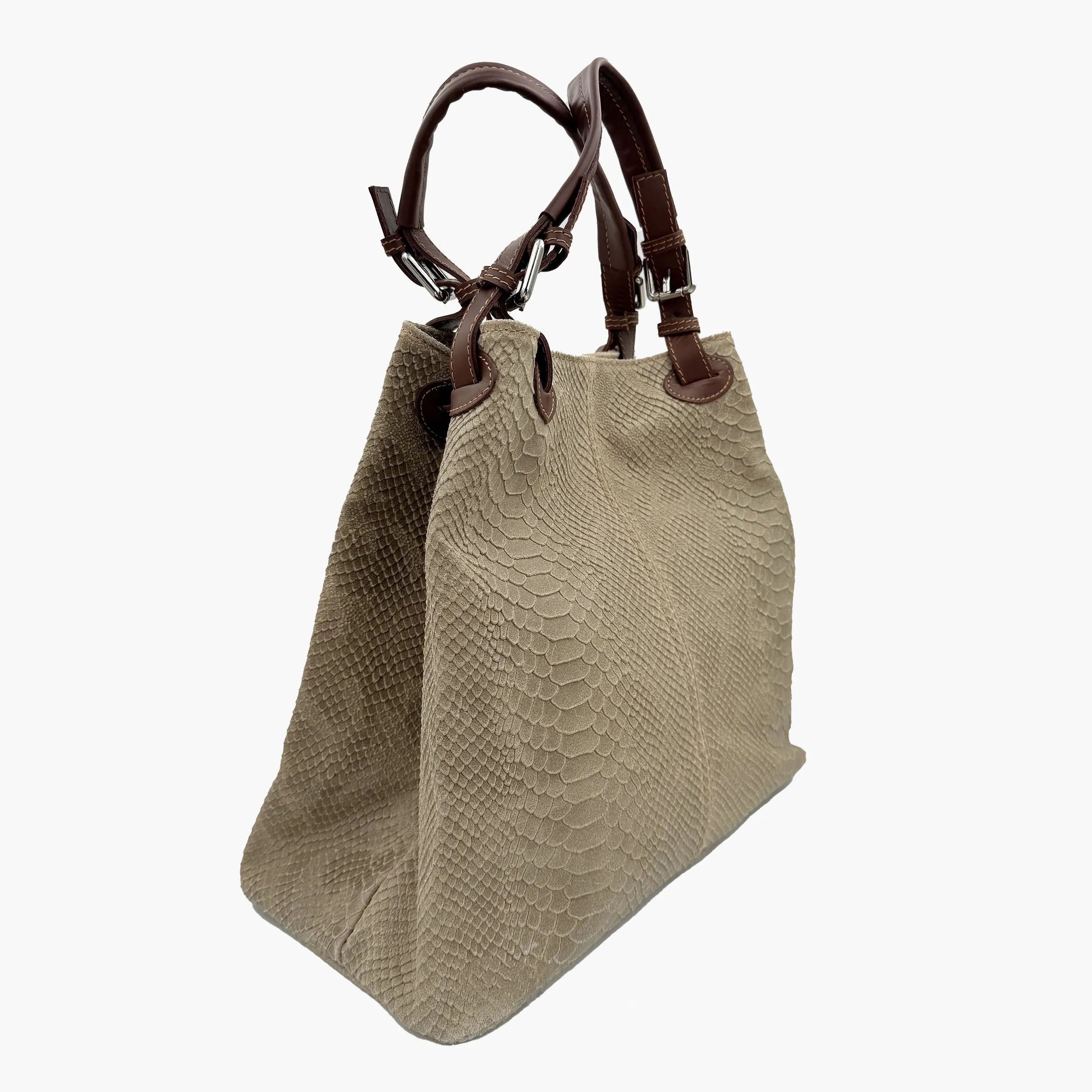 Shoulder Bag In Genuine Leather Made In Italy