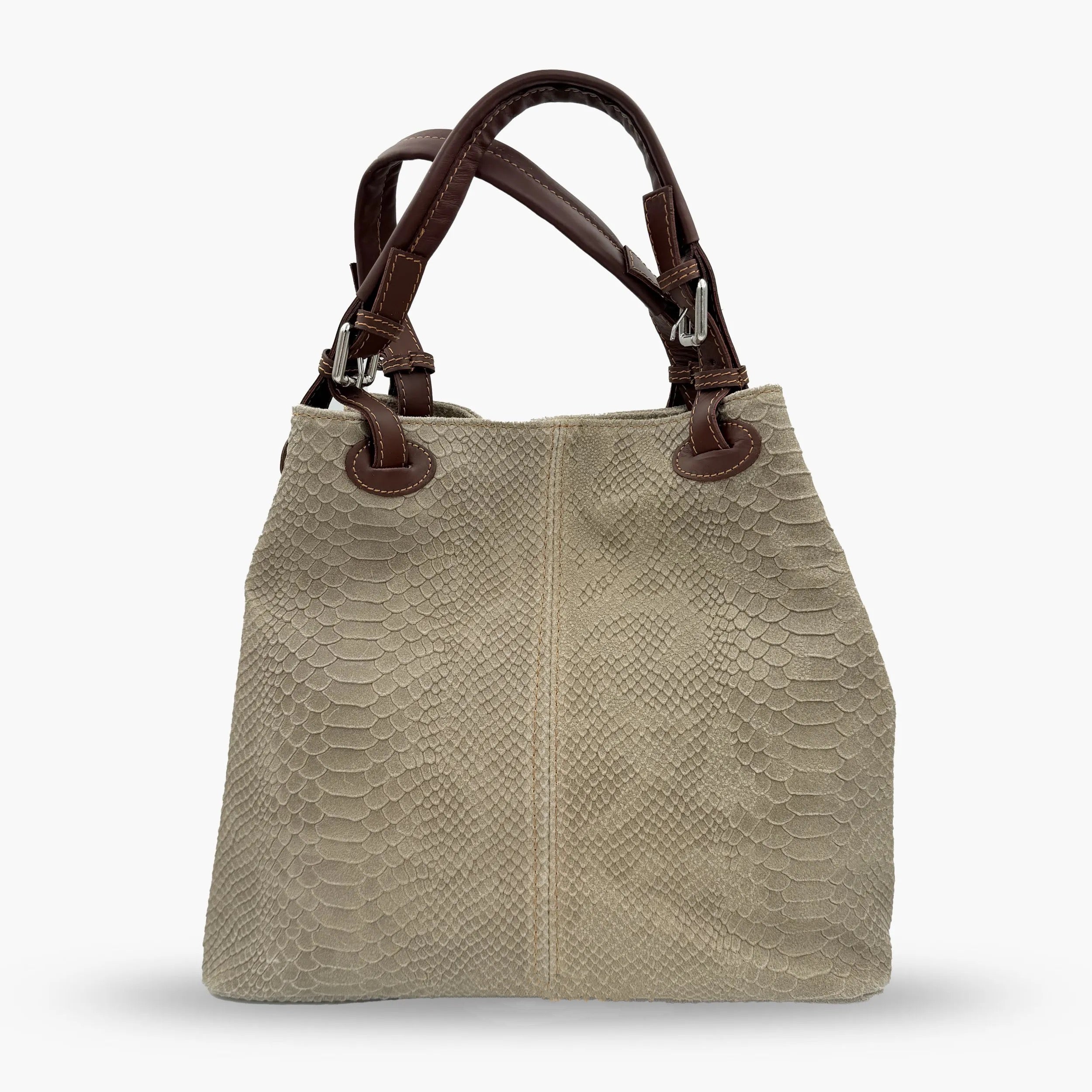 Shoulder Bag In Genuine Leather Made In Italy