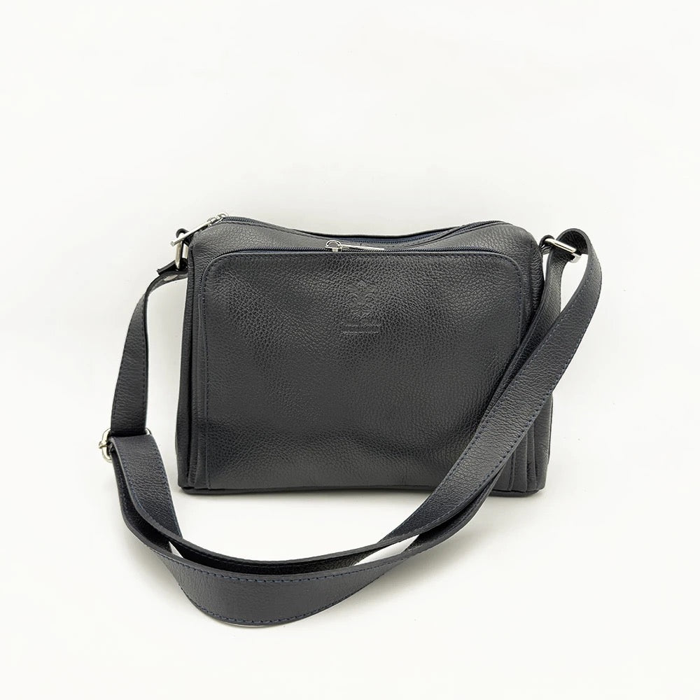 Shoulder Bag In Genuine Leather Made In Italy