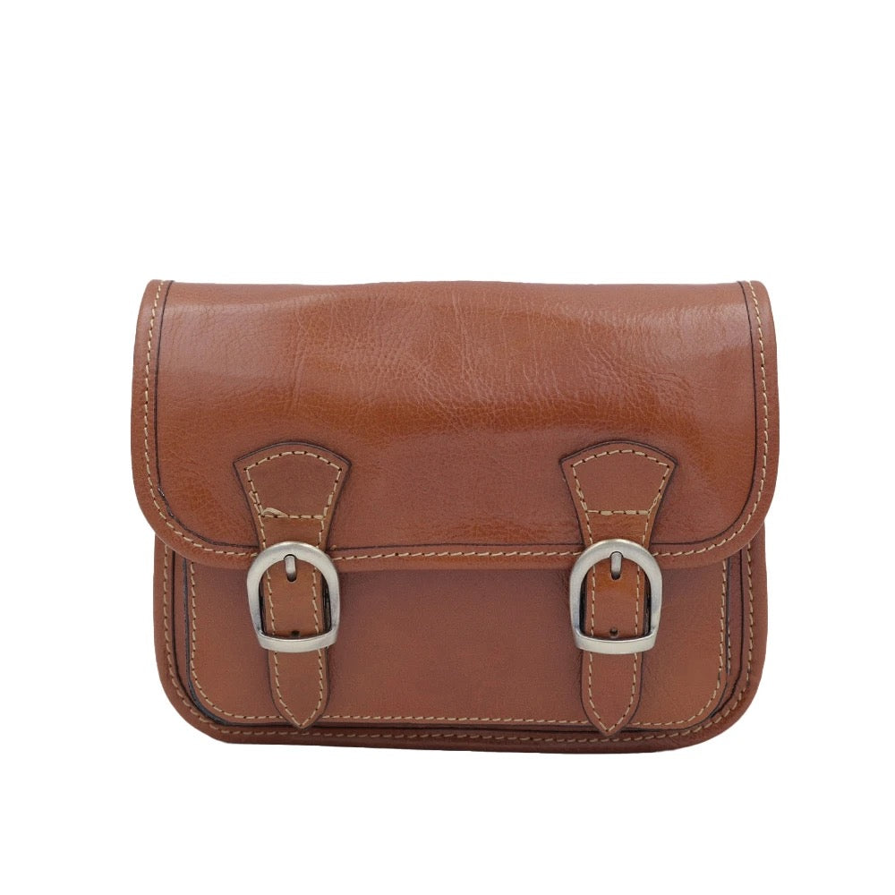 Handbag in genuine Buffered leather Made in Italy