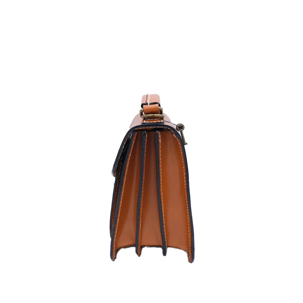 Genuine Leather Small Work Bag Made In Italy