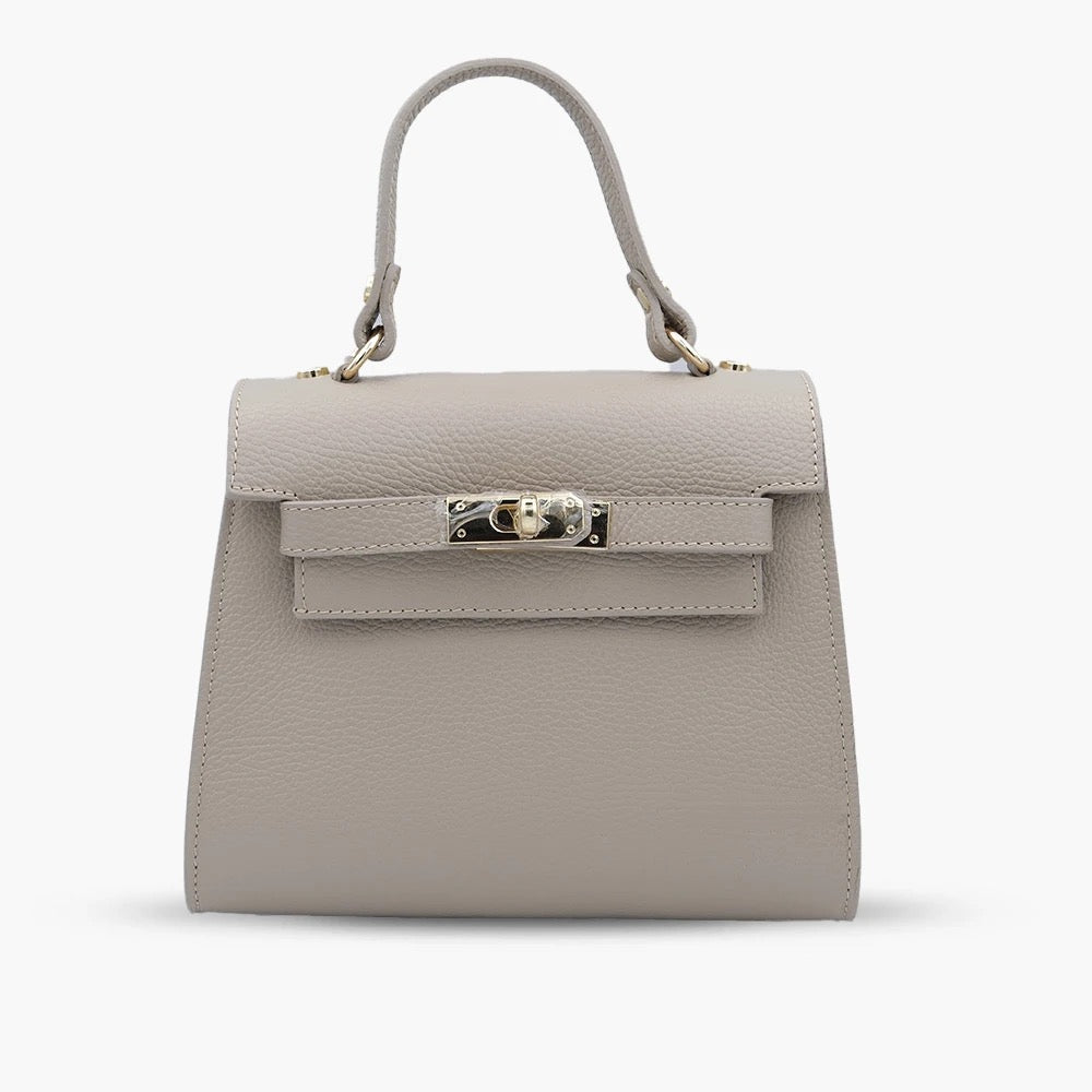 Handbag In Genuine Leather Made In Italy