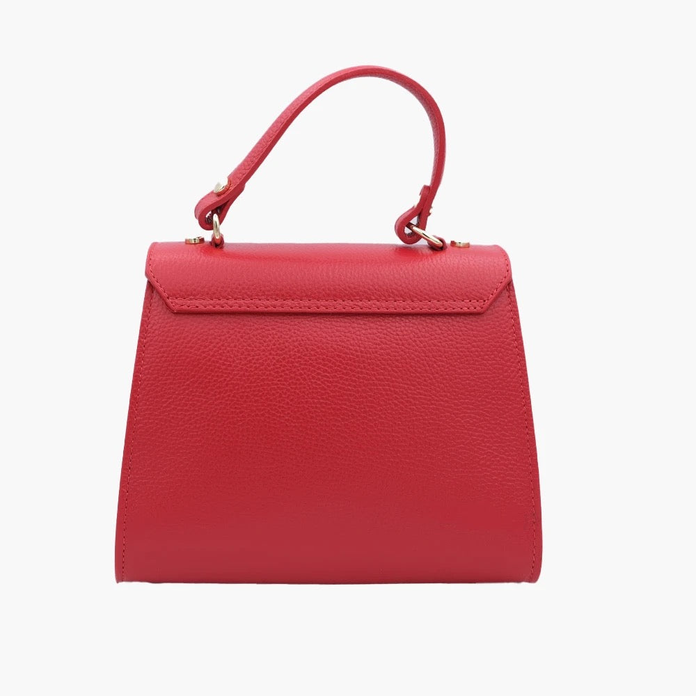 Handbag In Genuine Leather Made In Italy