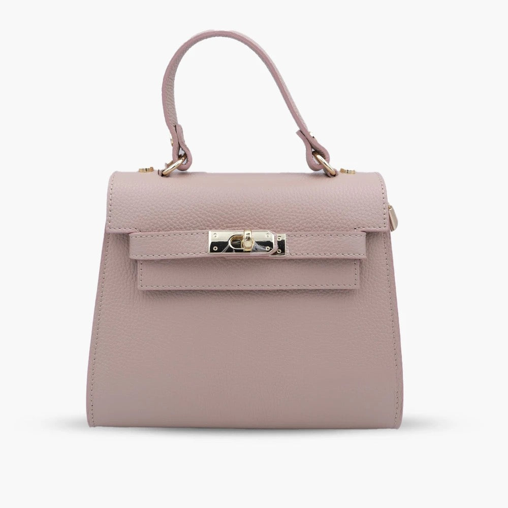 Handbag In Genuine Leather Made In Italy