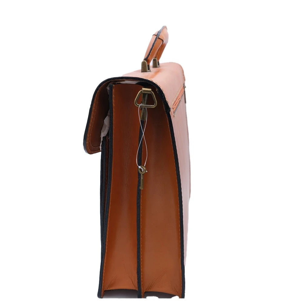 Made In Italy Genuine Leather Work Bag