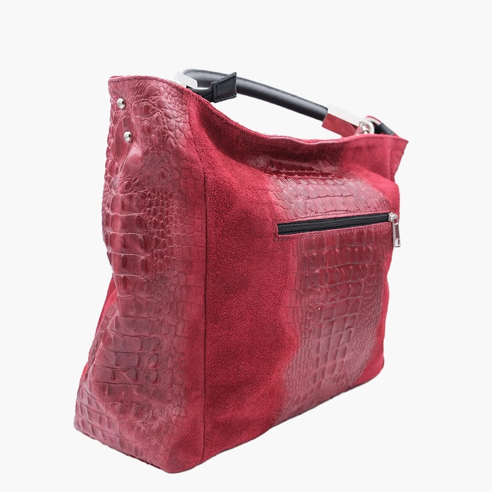 Shoulder Bag In Genuine Leather Made In Italy