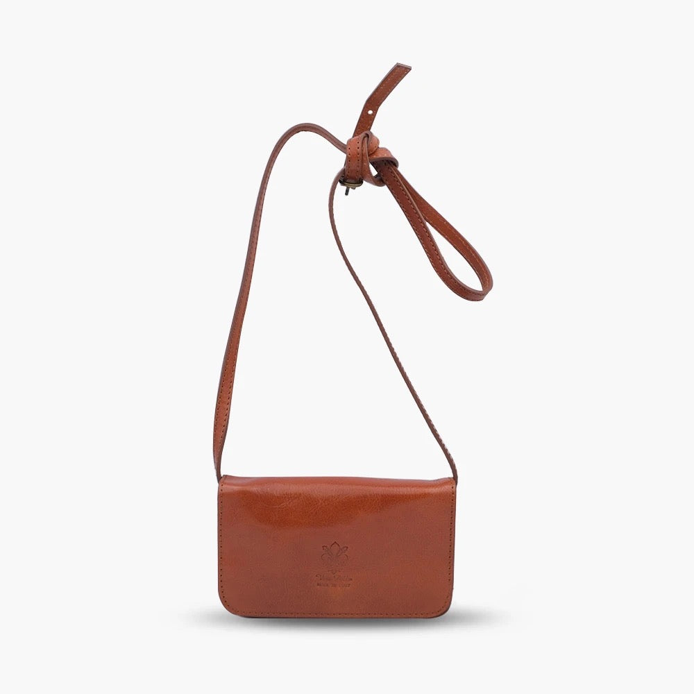 Messenger Bag In Genuine Leather Made In Italy