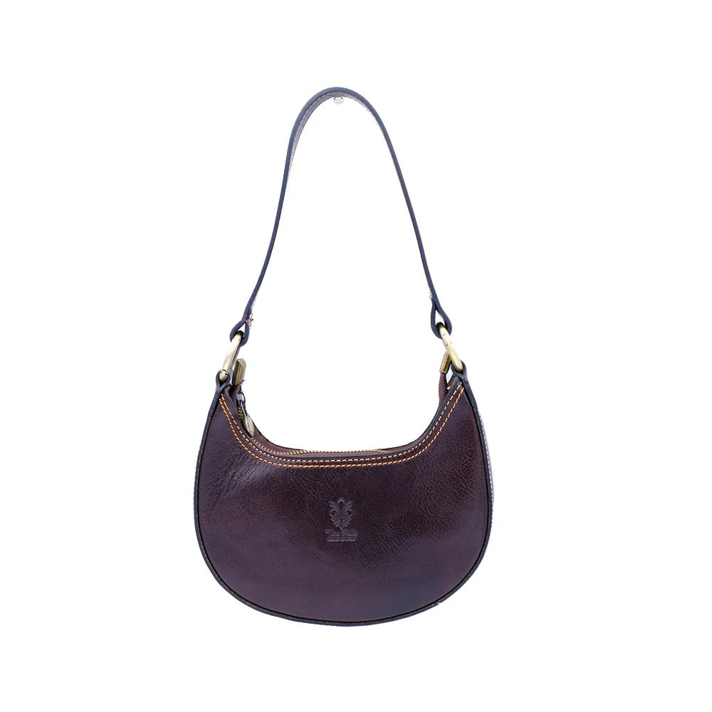 Shoulder Bag In Genuine Leather Made In Italy
