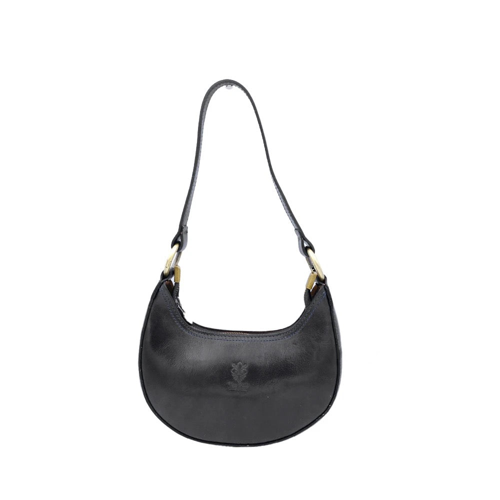Shoulder Bag In Genuine Leather Made In Italy