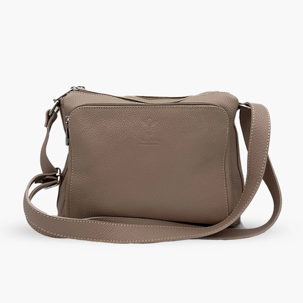 Shoulder Bag In Genuine Leather Made In Italy