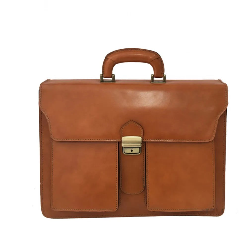 Made In Italy Genuine Leather Work Bag